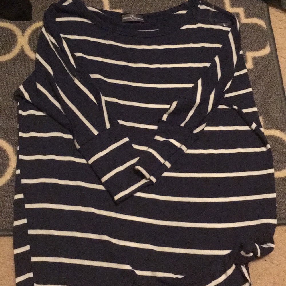 Blue and white stripped shirt